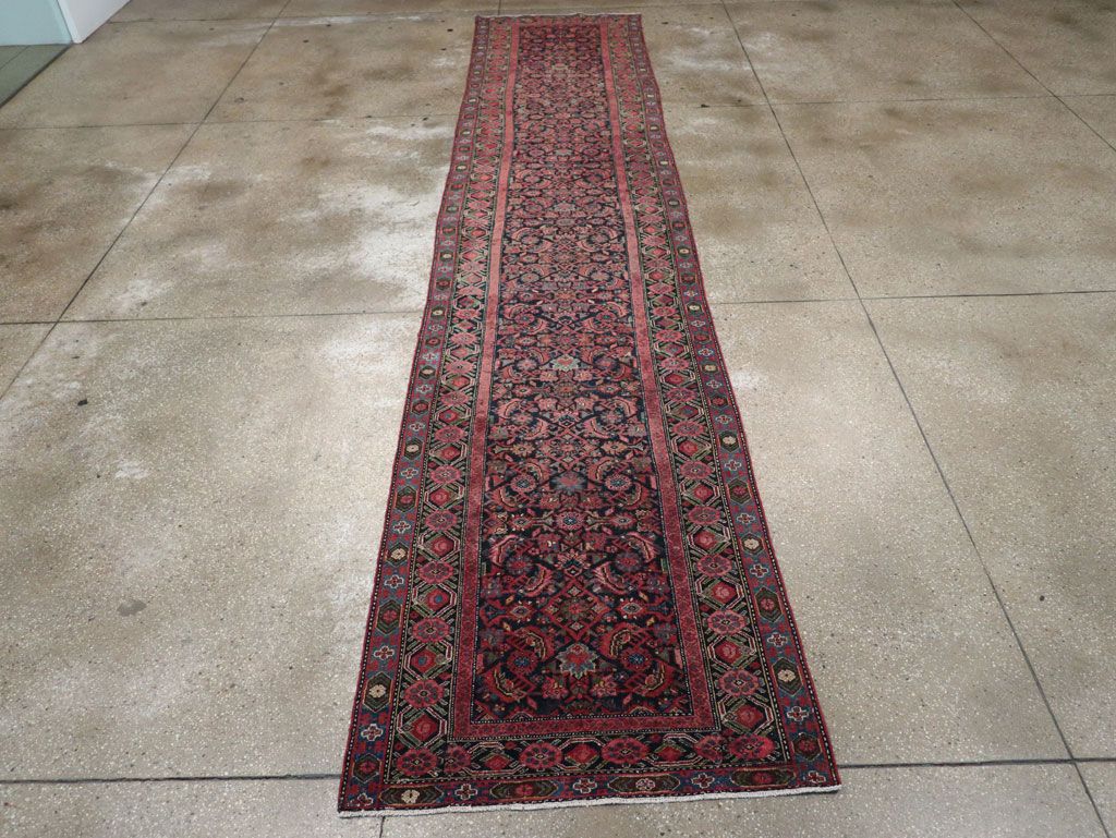 Vintage Persian Malayer Runner, No.17627 - Staging