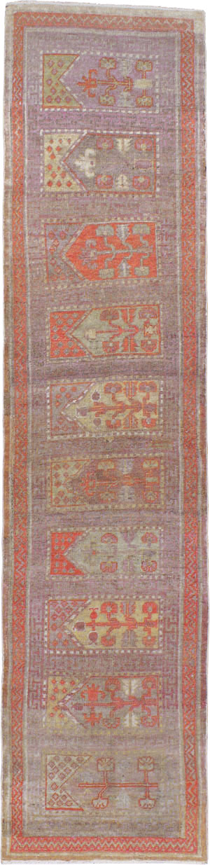Vintage East Turkestan Khotan Saph Runner, No.17646 - Staging