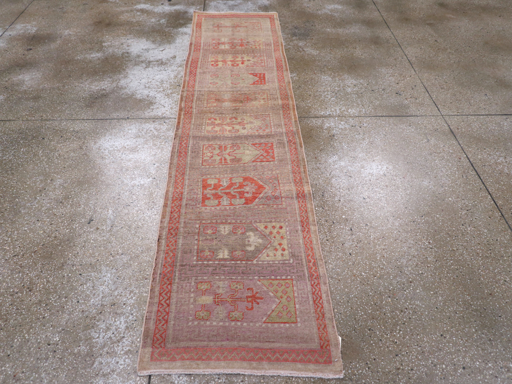 Vintage East Turkestan Khotan Saph Runner, No.17646 - Staging