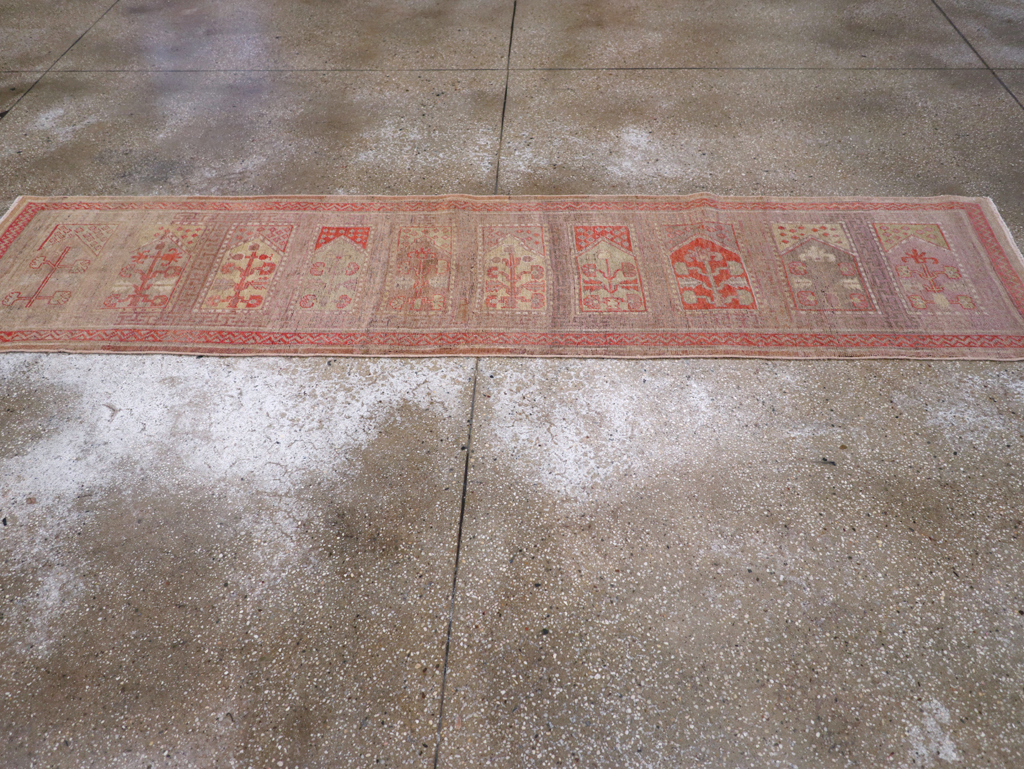 Vintage East Turkestan Khotan Saph Runner, No.17646 - Staging