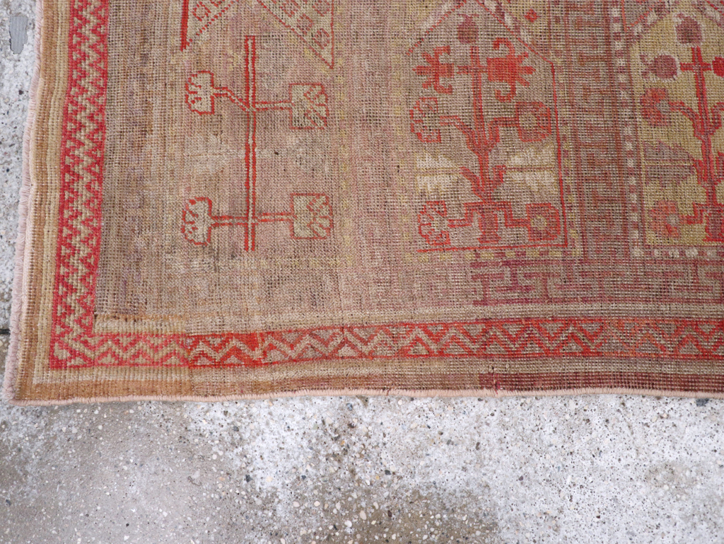 Vintage East Turkestan Khotan Saph Runner, No.17646 - Staging