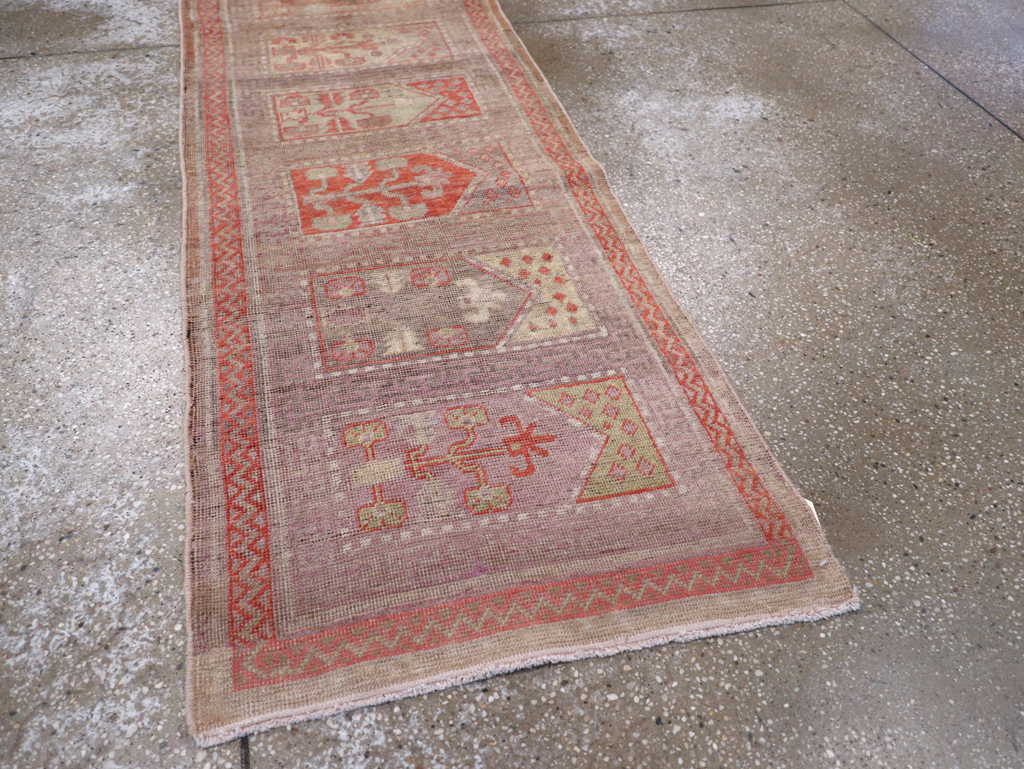Vintage East Turkestan Khotan Saph Runner, No.17646 - Staging