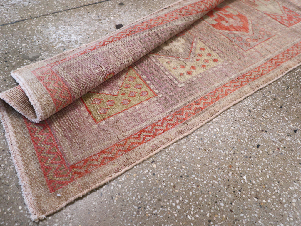 Vintage East Turkestan Khotan Saph Runner, No.17646 - Staging