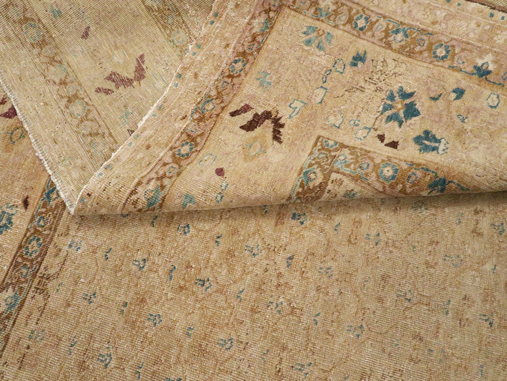 Antique Persian Tabriz Rug, No.17653 - Staging