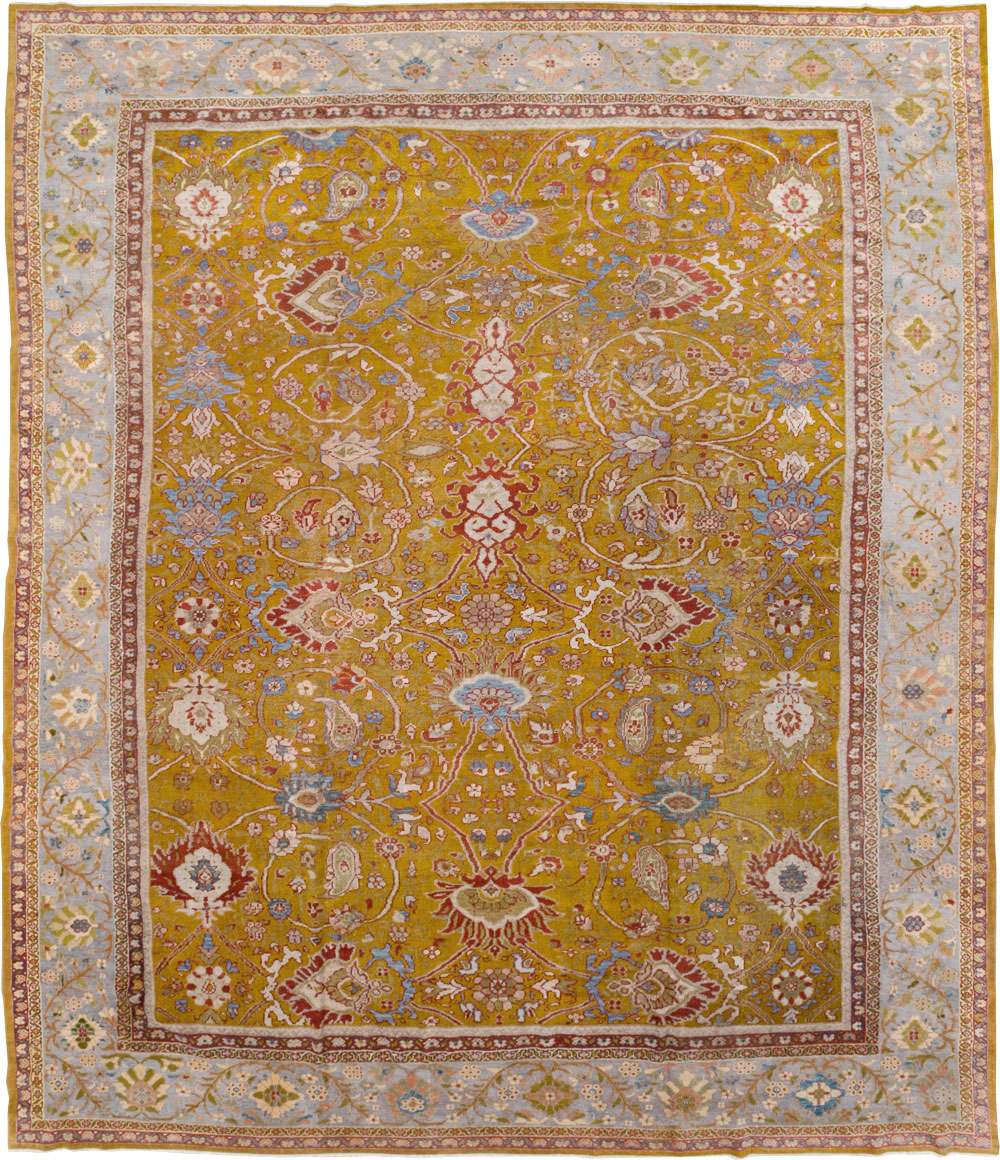 Antique Persian Sultanabad Large Room Size Carpet, No.17668 - Staging