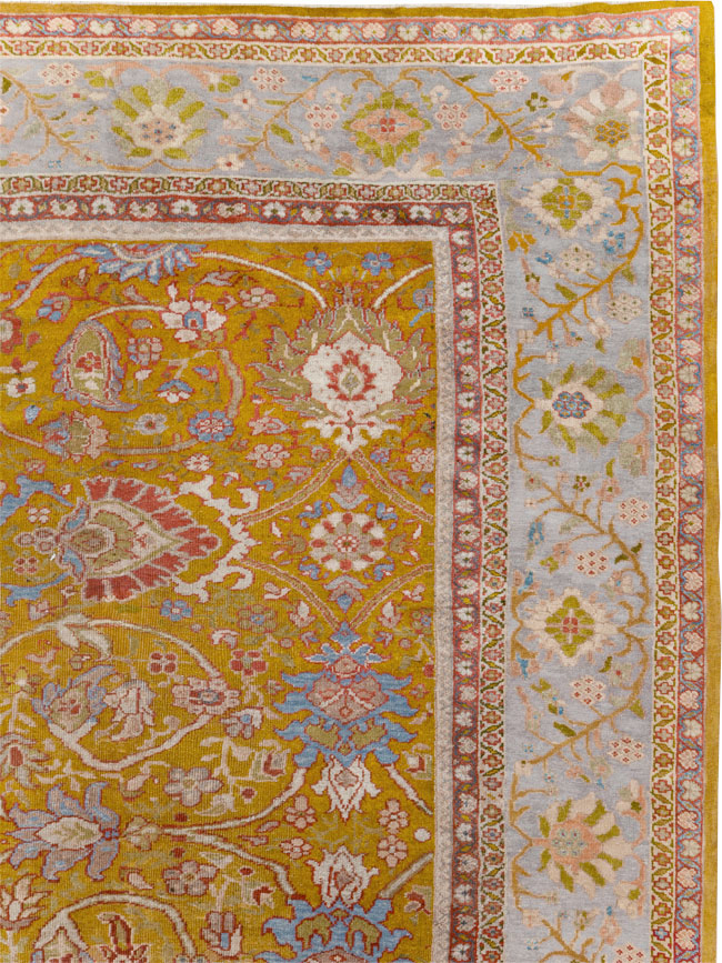 Antique Persian Sultanabad Large Room Size Carpet, No.17668 - Staging