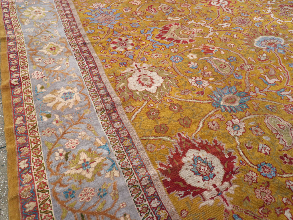Antique Persian Sultanabad Large Room Size Carpet, No.17668 - Staging