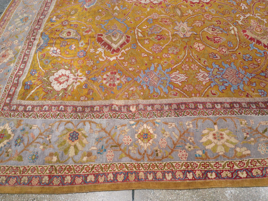 Antique Persian Sultanabad Large Room Size Carpet, No.17668 - Staging