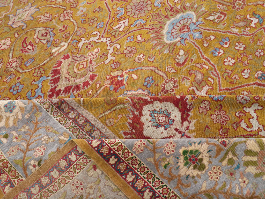 Antique Persian Sultanabad Large Room Size Carpet, No.17668 - Staging