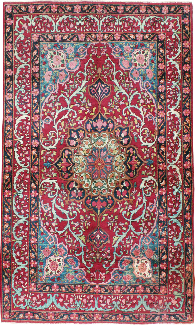 Vintage Persian Lavar Kerman Rug, No.17690 - Staging