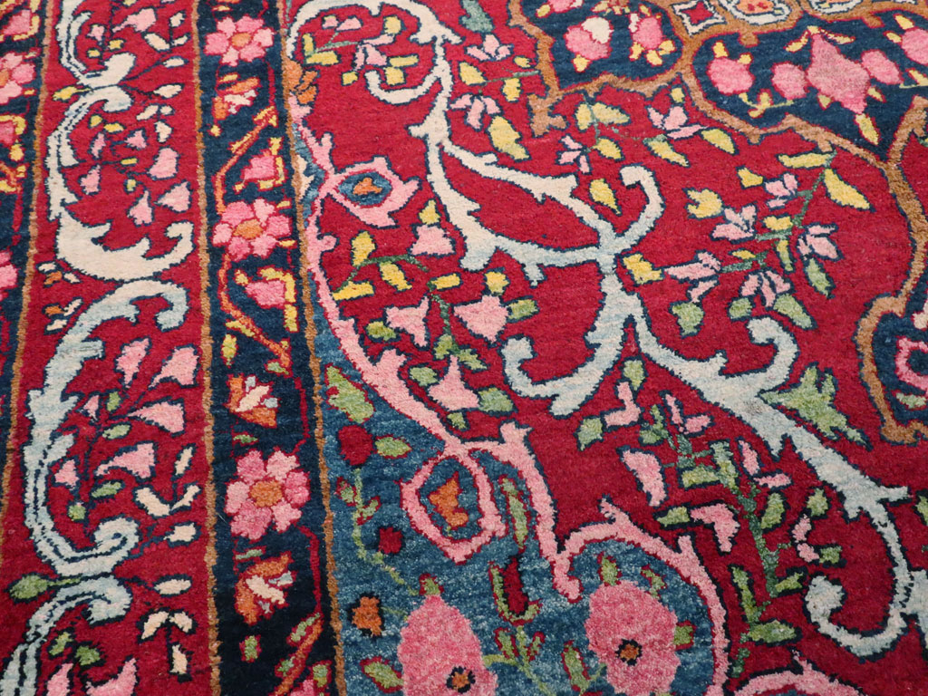 Vintage Persian Lavar Kerman Rug, No.17690 - Staging