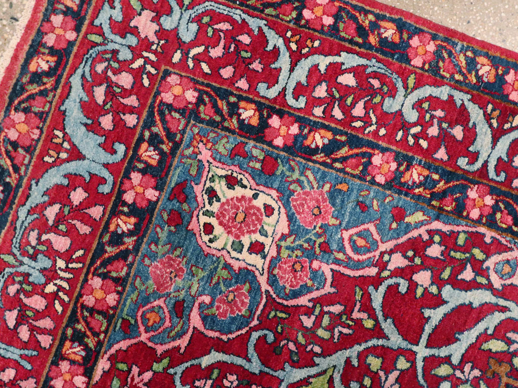 Vintage Persian Lavar Kerman Rug, No.17690 - Staging