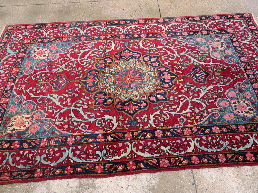 Vintage Persian Lavar Kerman Rug, No.17690 - Staging