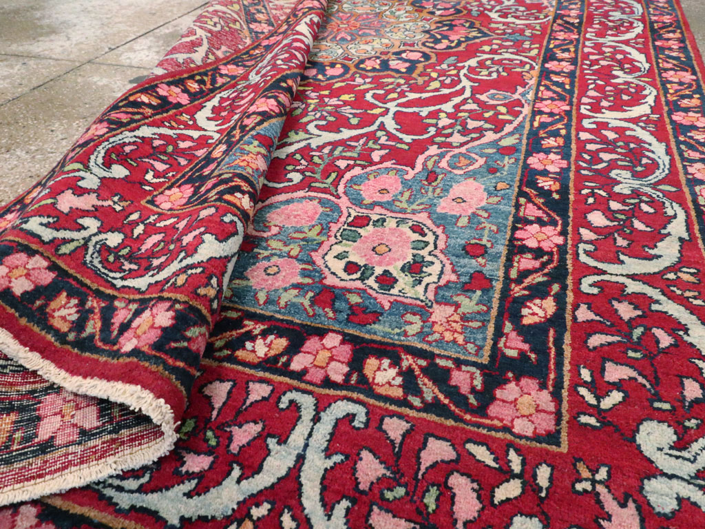 Vintage Persian Lavar Kerman Rug, No.17690 - Staging