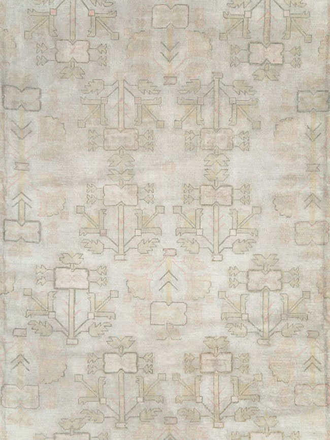 Antique Turkish Oushak Carpet, No.17710 - Staging