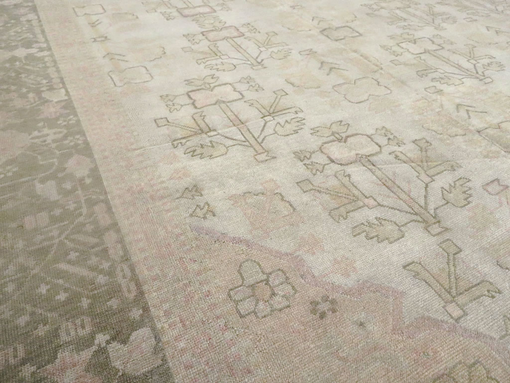 Antique Turkish Oushak Carpet, No.17710 - Staging