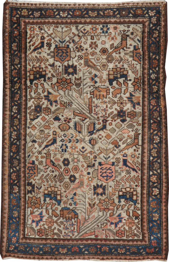 Vintage Persian Malayer Rug, No.17714 - Staging