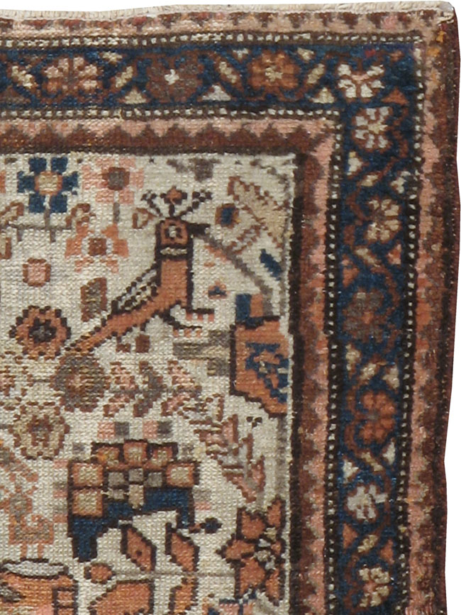 Vintage Persian Malayer Rug, No.17714 - Staging
