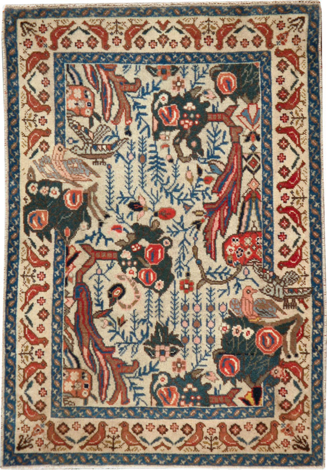 Vintage Persian Tabriz Rug, No.17725 - Staging