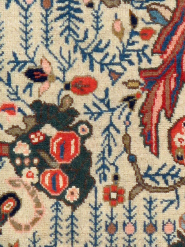 Vintage Persian Tabriz Rug, No.17725 - Staging