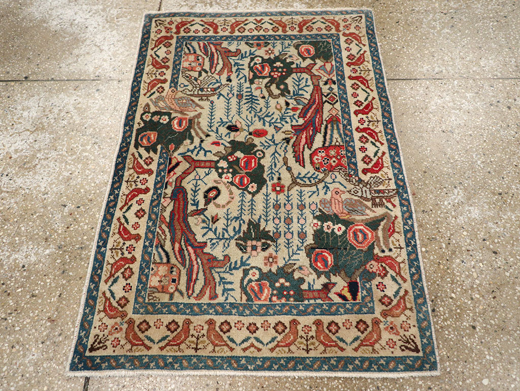 Vintage Persian Tabriz Rug, No.17725 - Staging