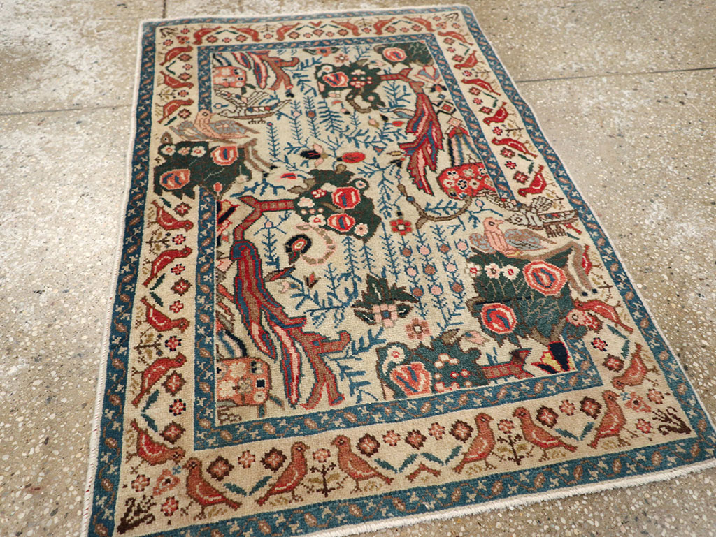 Vintage Persian Tabriz Rug, No.17725 - Staging