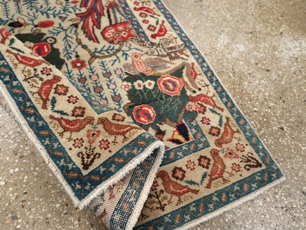 Vintage Persian Tabriz Rug, No.17725 - Staging