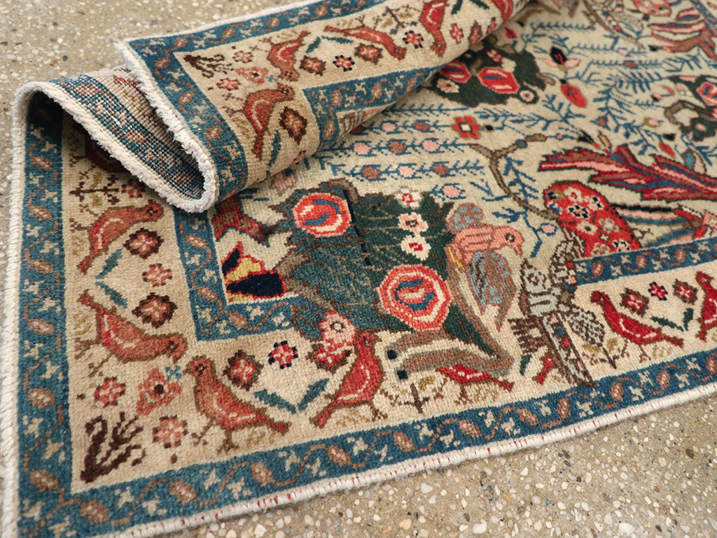 Vintage Persian Tabriz Rug, No.17725 - Staging