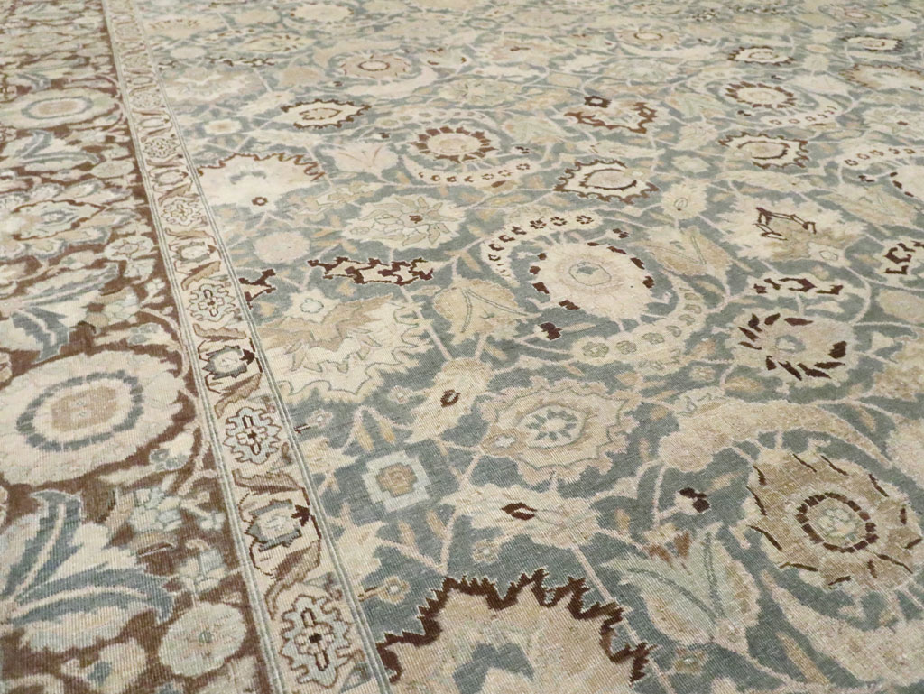 Antique Persian Tabriz Carpet, No.17733 - Staging