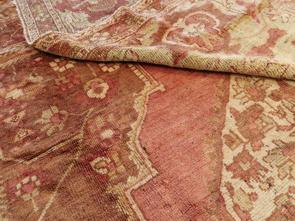 Antique Turkish Oushak Carpet, No.17739 - Staging