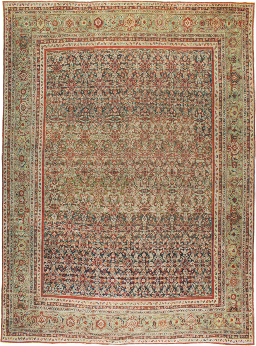 Antique Persian Mahal Carpet, No.17743 - Staging