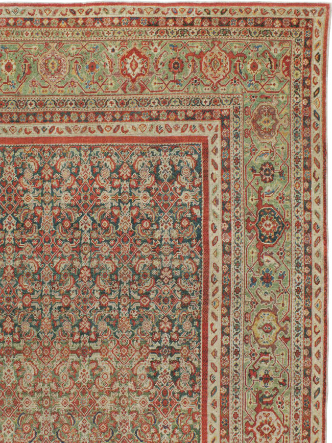 Antique Persian Mahal Carpet, No.17743 - Staging