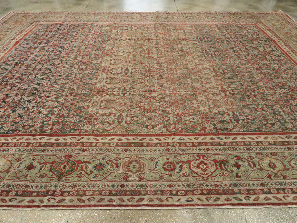 Antique Persian Mahal Carpet, No.17743 - Staging