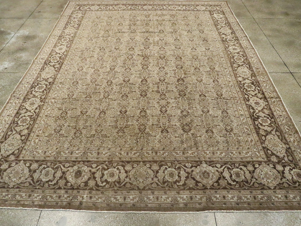 Antique Persian Tabriz Carpet, No.17745 - Staging