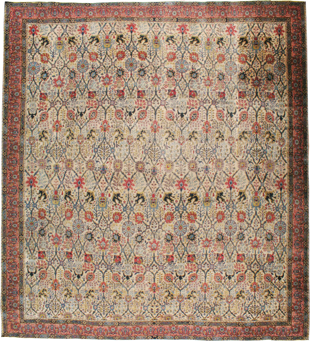 Antique Indian Lahore Square Carpet, No.17752 - Staging