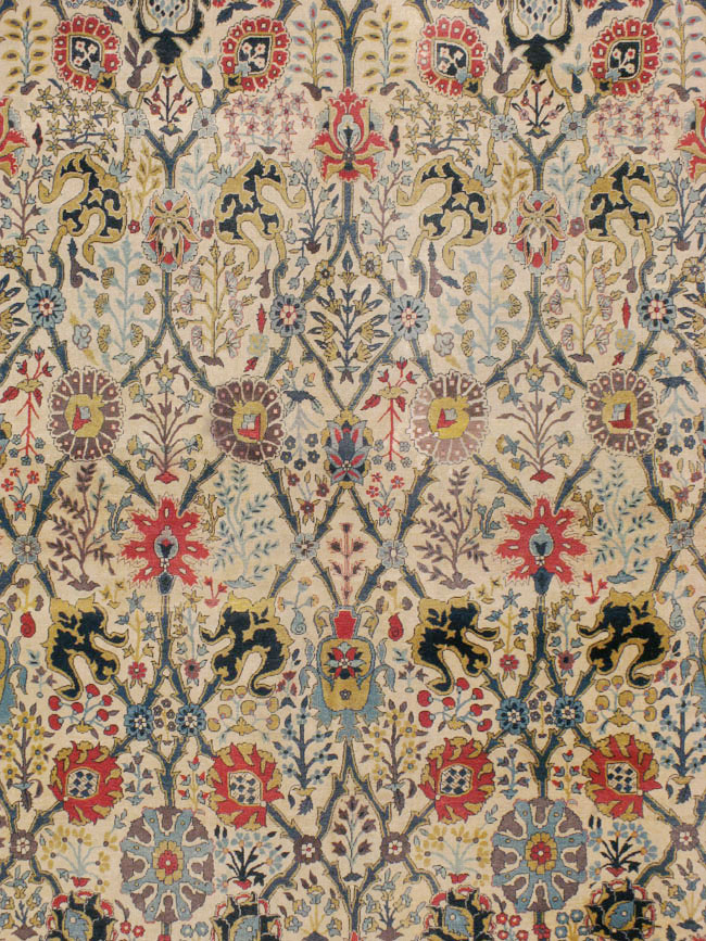 Antique Indian Lahore Square Carpet, No.17752 - Staging