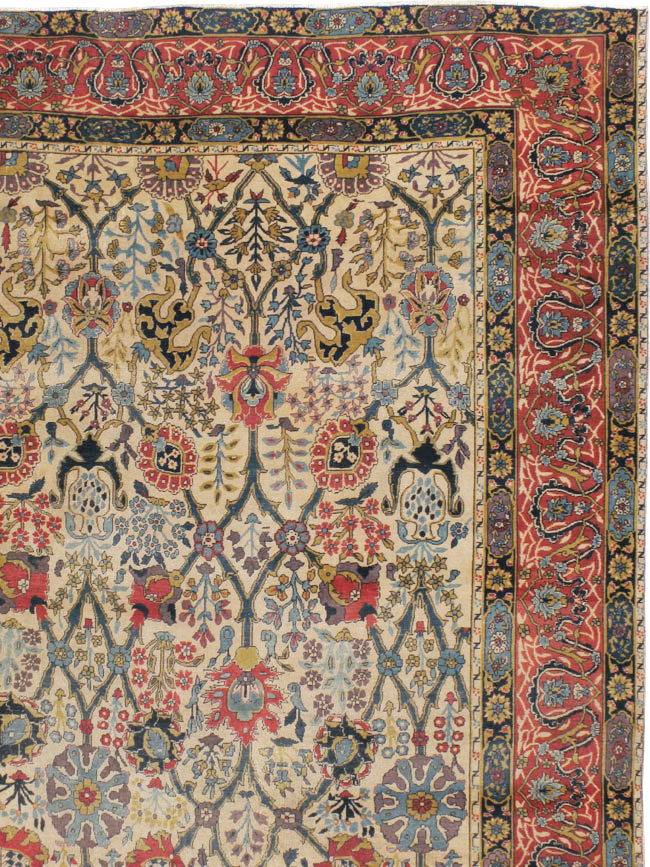 Antique Indian Lahore Square Carpet, No.17752 - Staging