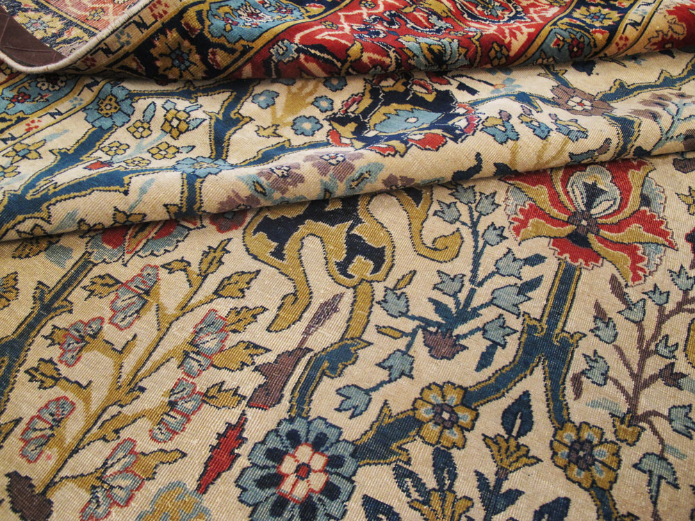 Antique Indian Lahore Square Carpet, No.17752 - Staging