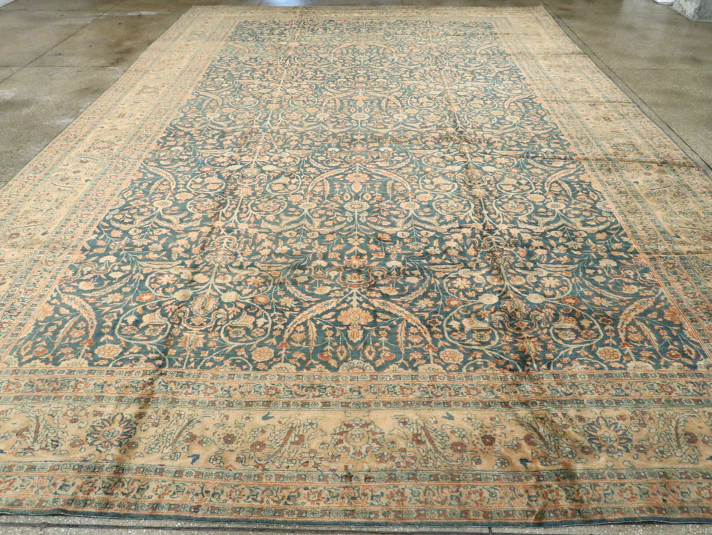 Antique Persian Tabriz Carpet, No.17758 - Staging