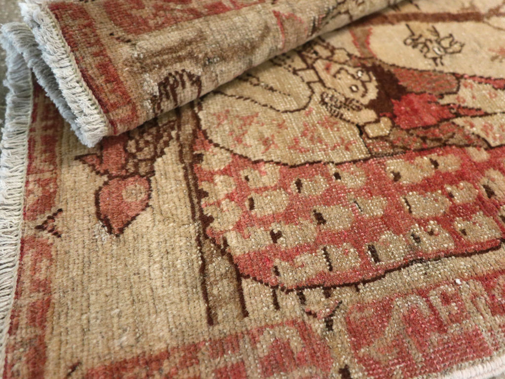 Antique Persian Tabriz Pictorial Rug, No.17773 - Staging