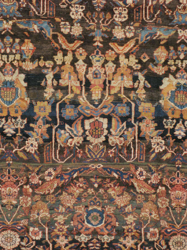 Antique Persian Mahal Carpet, No.17776 - Staging