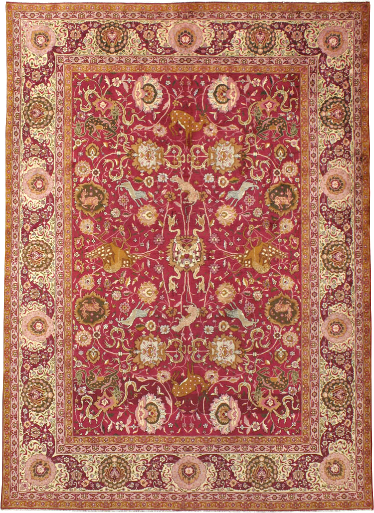 Antique Indian Agra Carpet, No.17781 - Staging