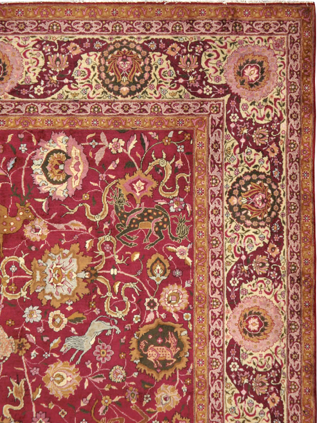 Antique Indian Agra Carpet, No.17781 - Staging