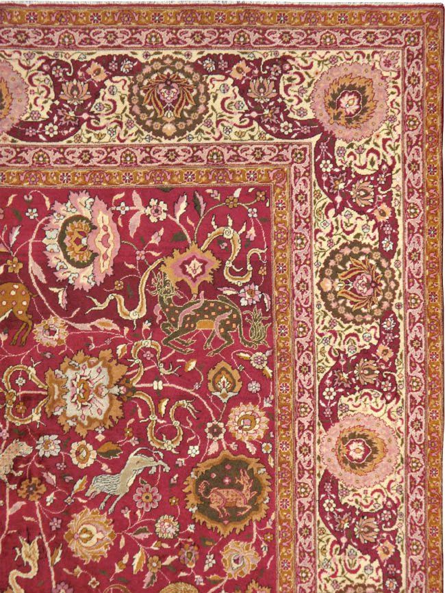Antique Indian Agra Carpet, No.17781 - Staging
