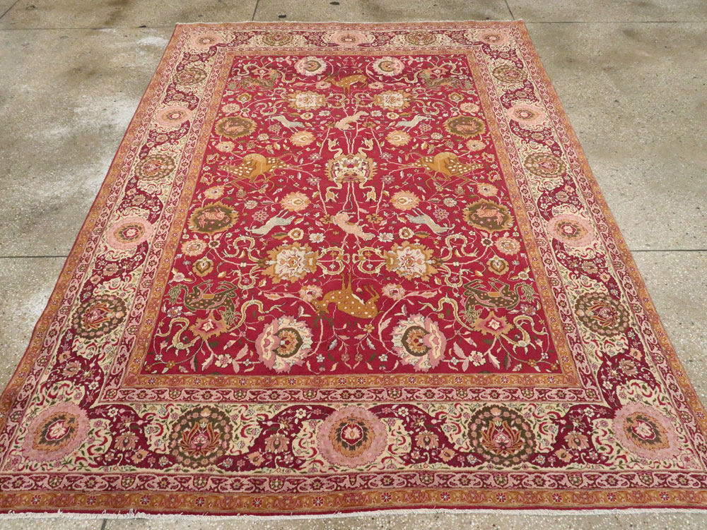 Antique Indian Agra Carpet, No.17781 - Staging