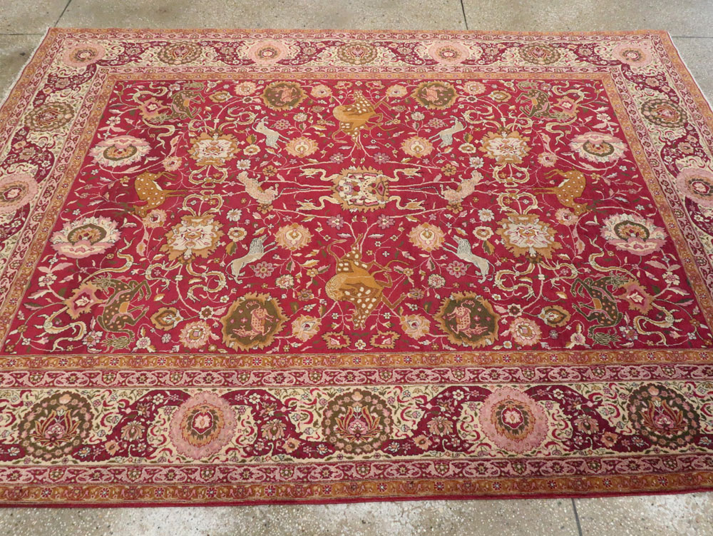 Antique Indian Agra Carpet, No.17781 - Staging