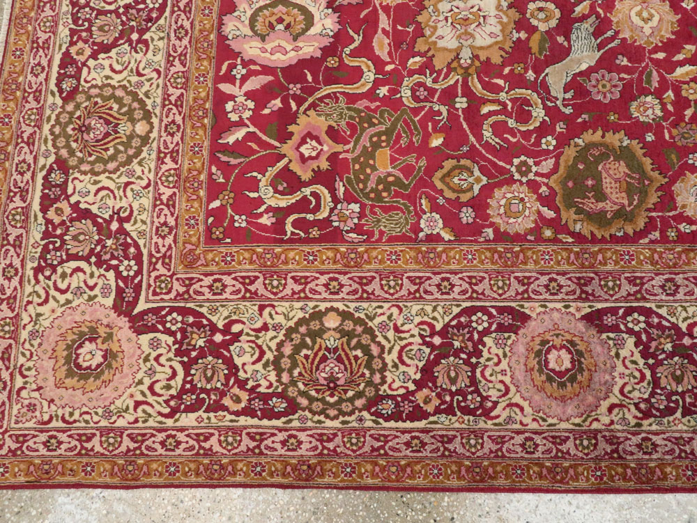 Antique Indian Agra Carpet, No.17781 - Staging