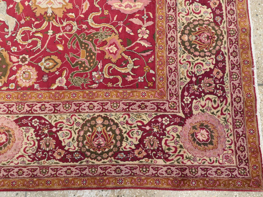 Antique Indian Agra Carpet, No.17781 - Staging