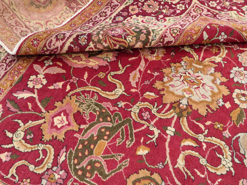 Antique Indian Agra Carpet, No.17781 - Staging