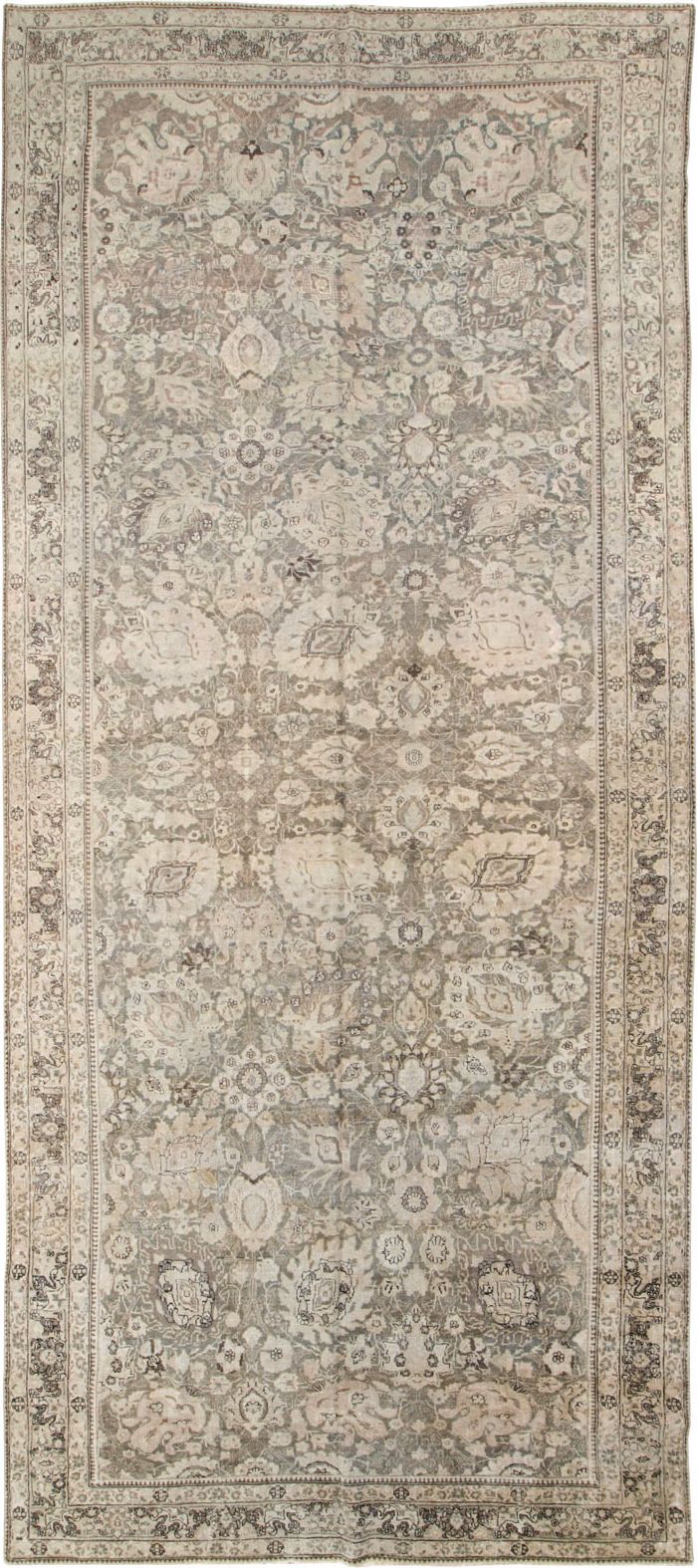 Antique Persian Tabriz Long and Narrow Carpet, No.17782 - Staging
